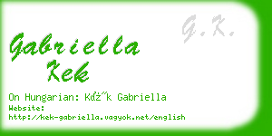 gabriella kek business card